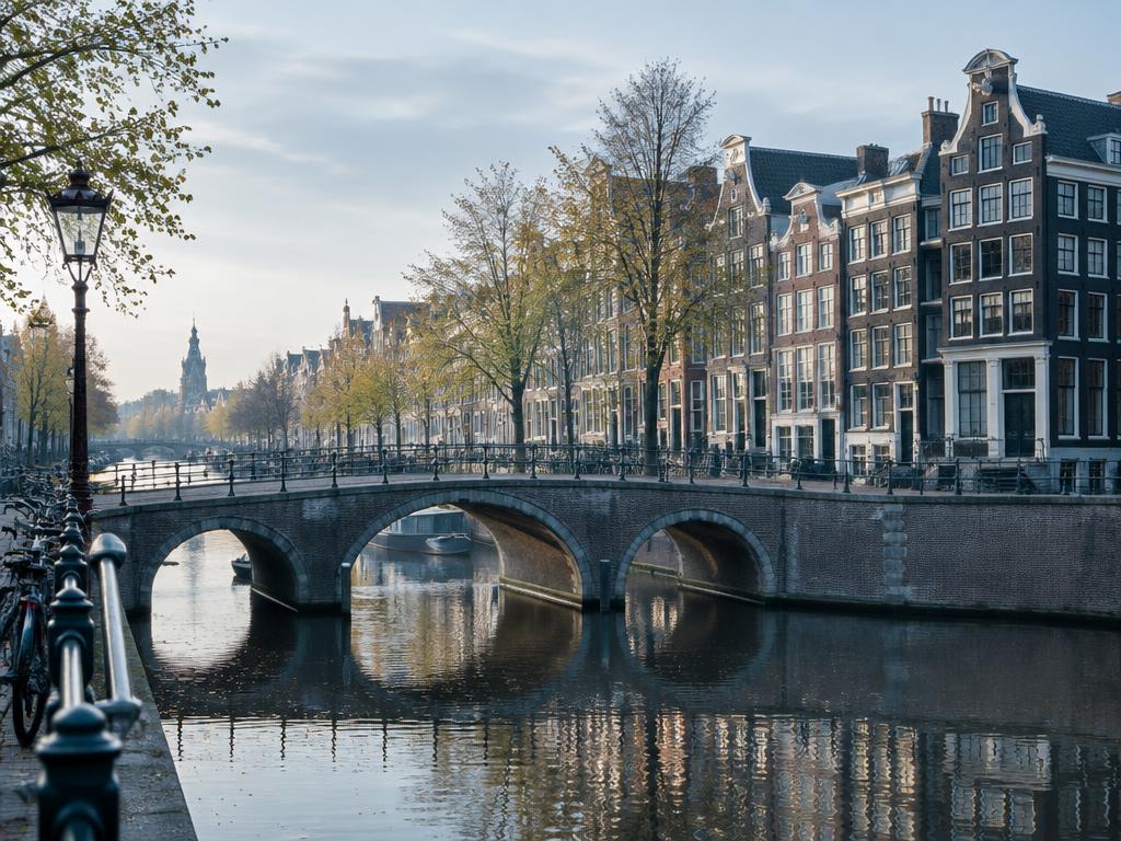 Amsterdamse grachten en een brug